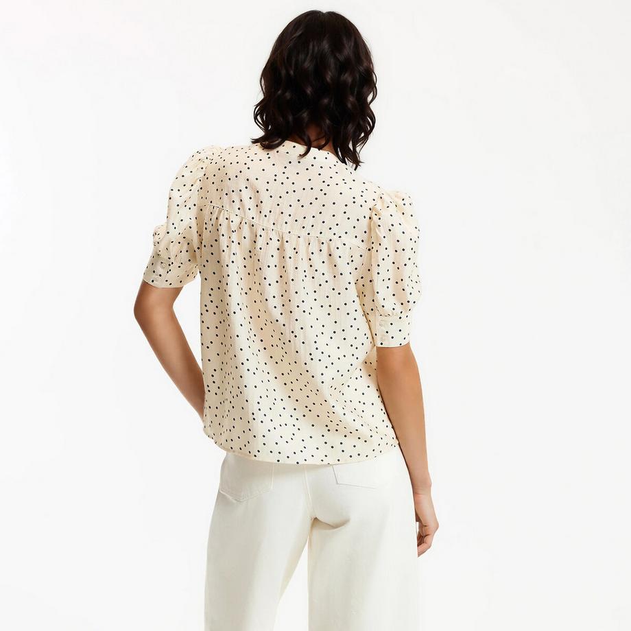 La Redoute Collections Camicetta Girocollo Maniche Corte Pois  