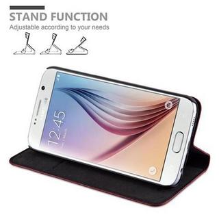 Cadorabo  Housse compatible avec Samsung Galaxy S6 - Coque de protection avec fermeture magnétique, fonction de support et compartiment pour carte 