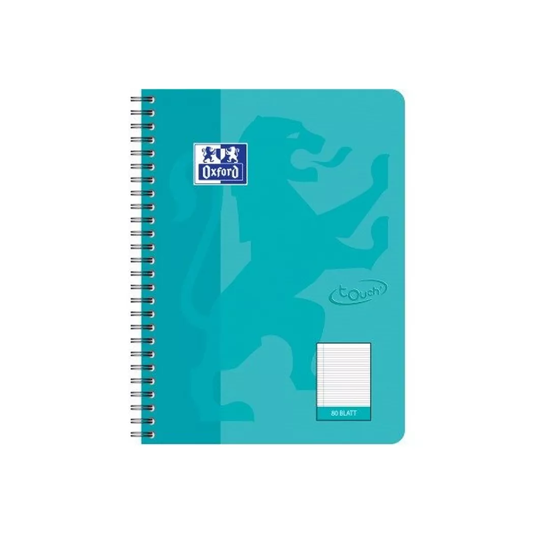 Oxford Collegeblock Touch, B5, liniert, 80 Blatt, aqua