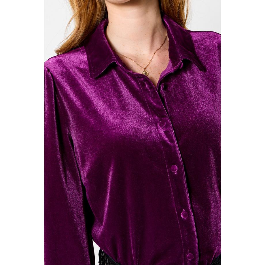 Joe Browns Blouse à Col en Velours Iris  