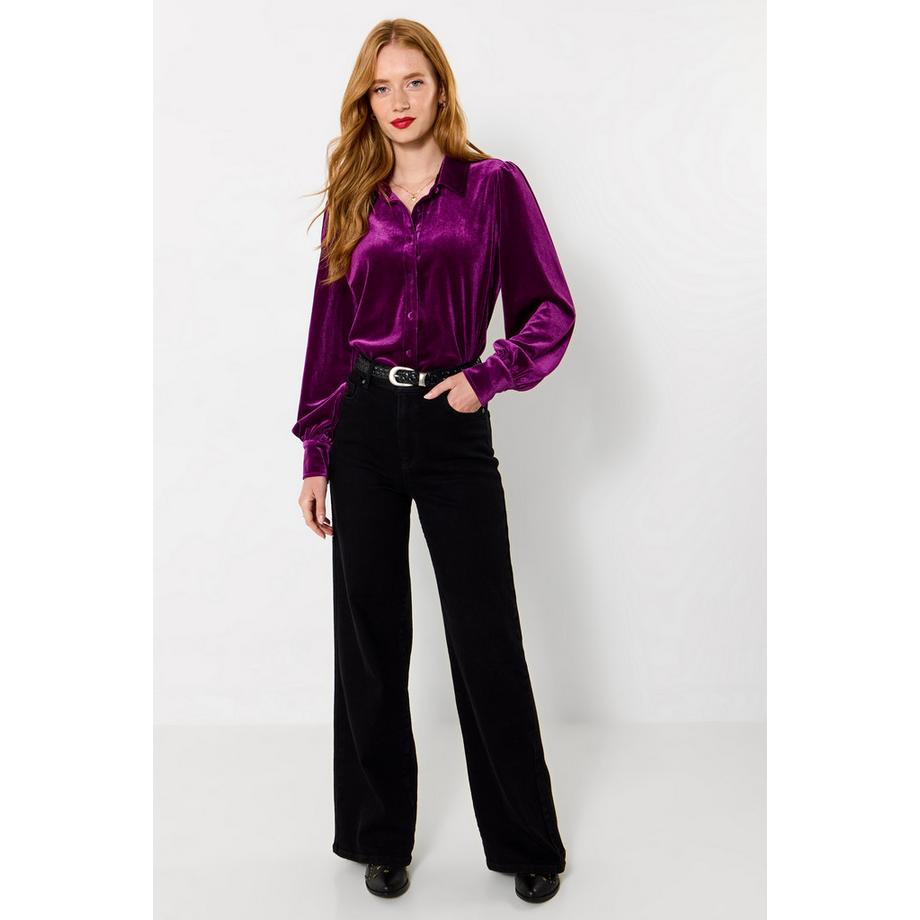 Joe Browns Blouse à Col en Velours Iris  