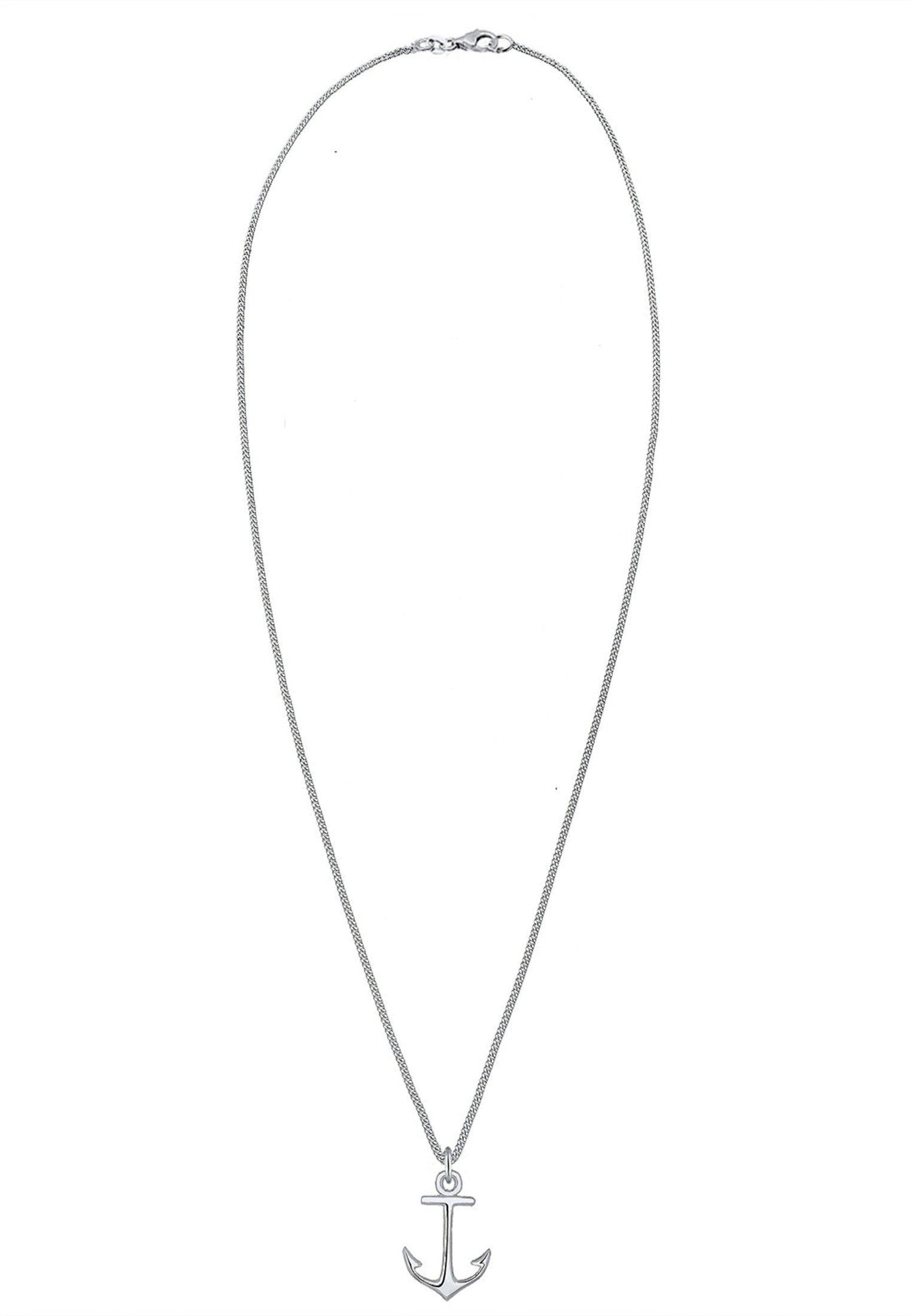 Elli  Halskette Panzerkette Anker Anhänger Maritim 