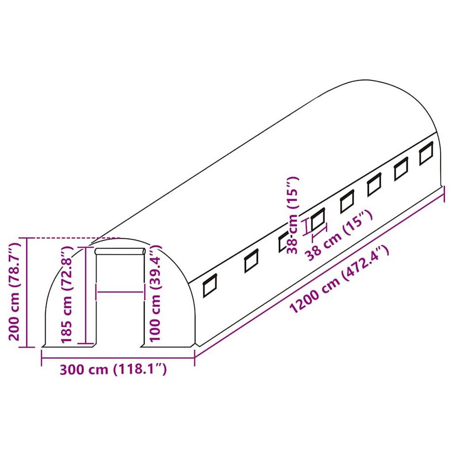 VidaXL Gewächshaus ersatzabdeckung  