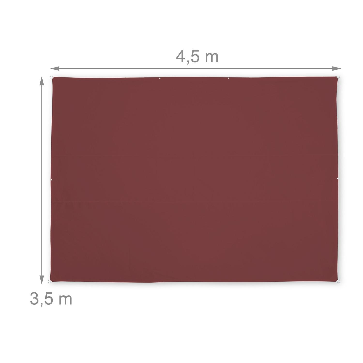 B2X Voile d'ombrage rectangulaire marron  