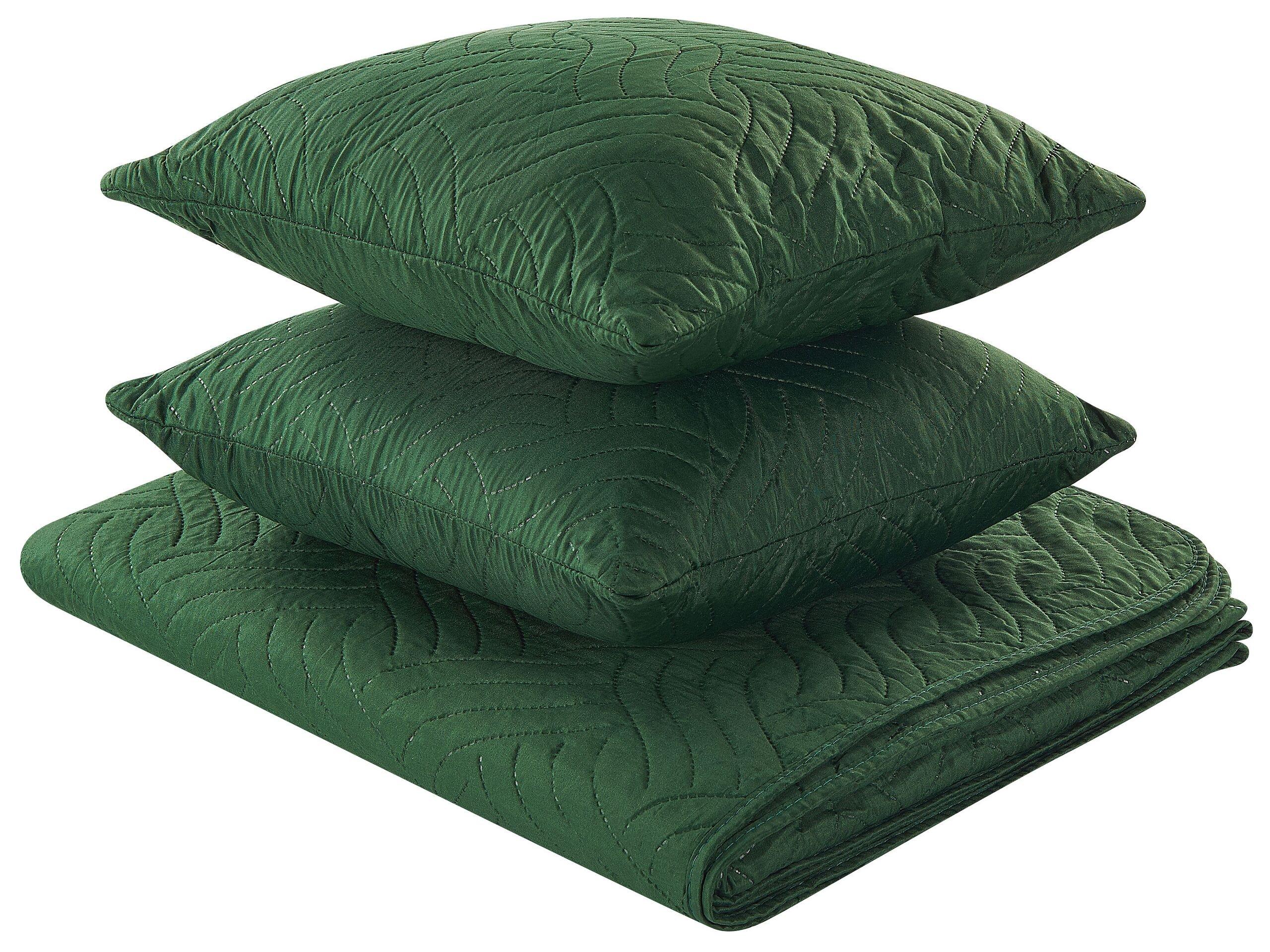 Beliani Couvre-lits avec coussins en Polyester BABAK  