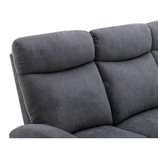 Vente-unique Relaxsofa 3-Sitzer - Stoff - Grau - EVELYN  