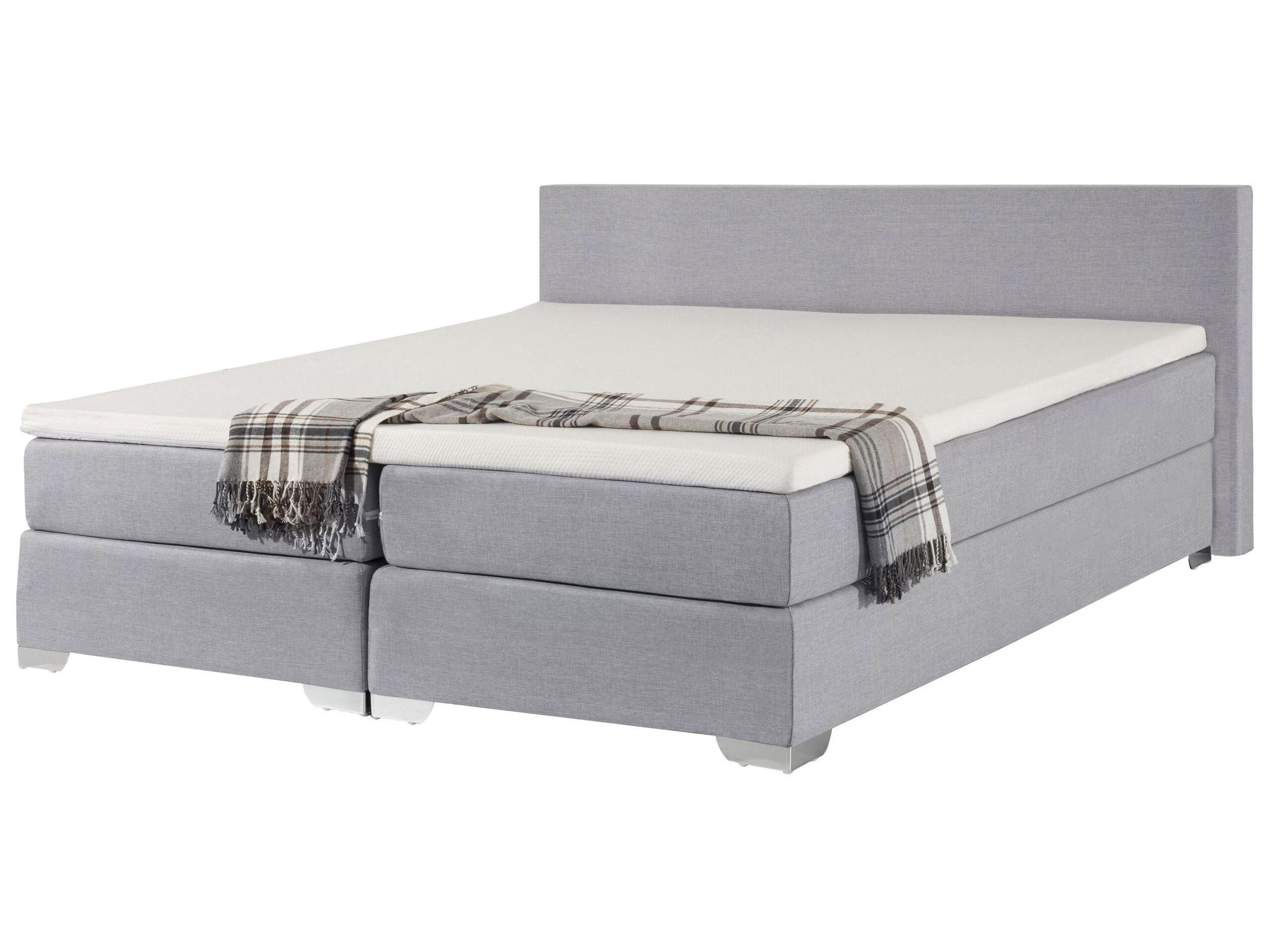 Beliani Lit Boxspring en Polyester Scandinave PRESIDENT  