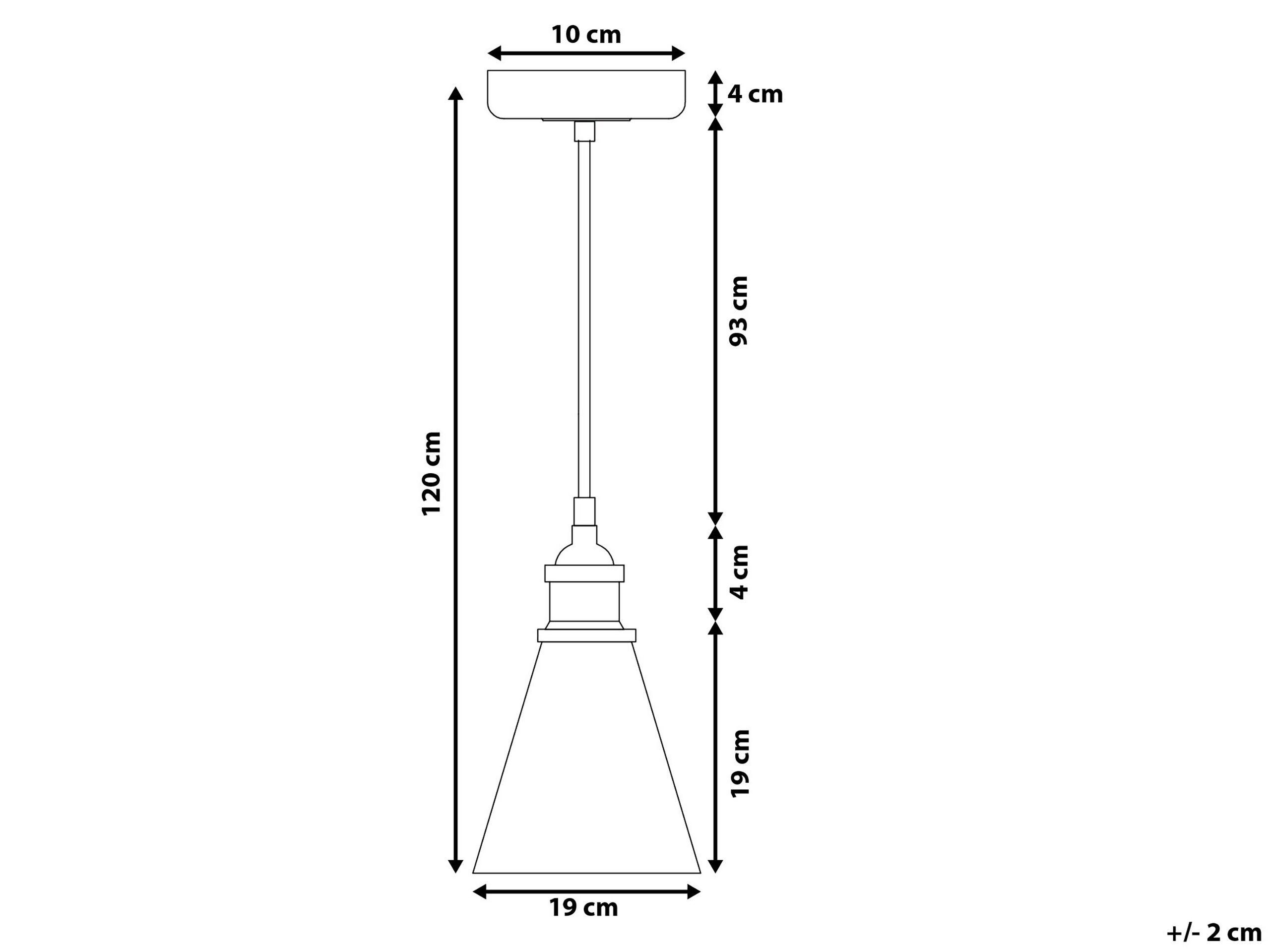 Beliani Lampe suspension en Verre Moderne BERGANTES  