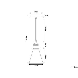 Beliani Hängeleuchte aus Glas Modern BERGANTES  