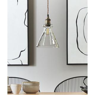 Beliani Lampe suspension en Verre Moderne BERGANTES  