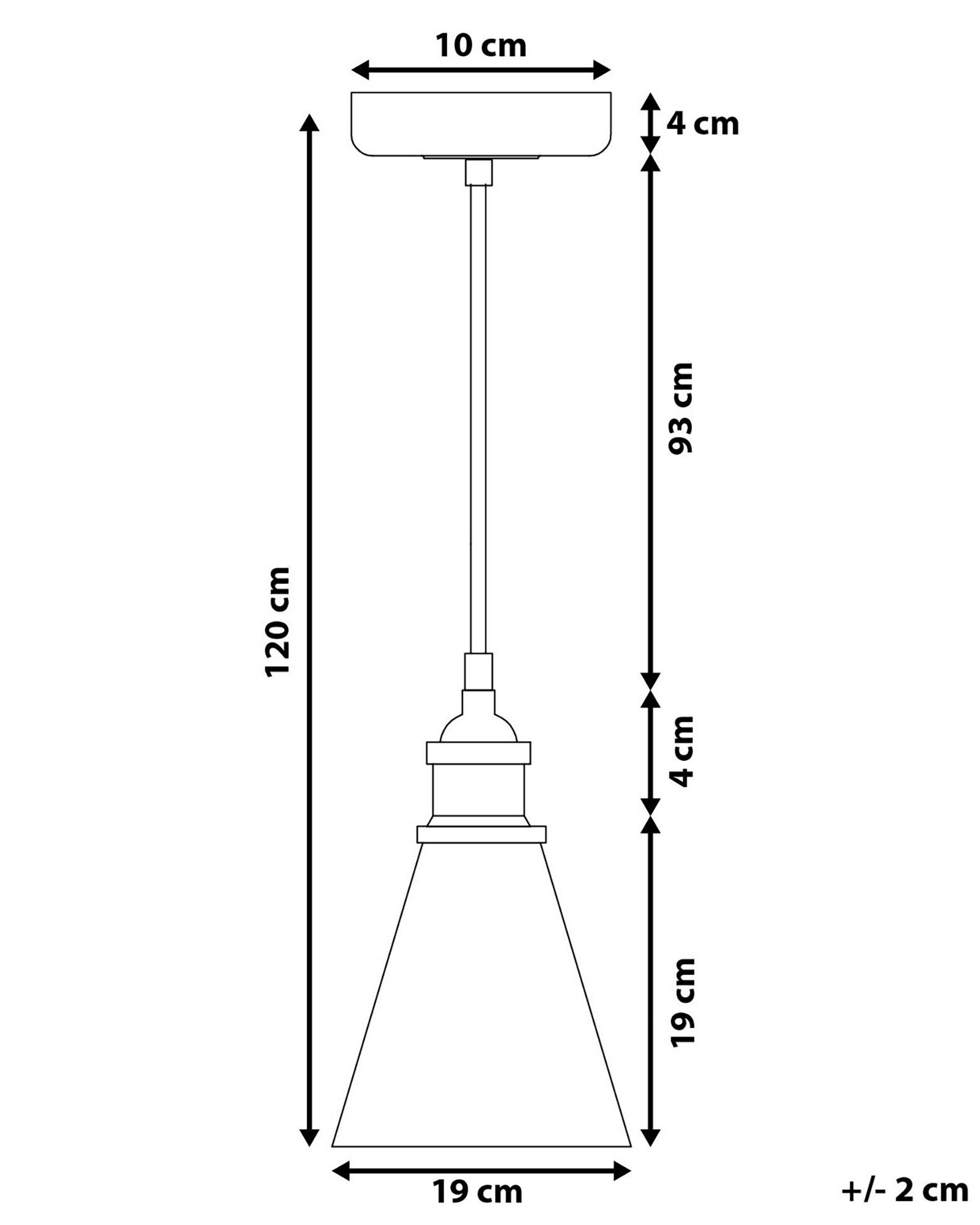 Beliani Lampe suspension en Verre Rétro BERGANTES  