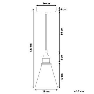 Beliani Lampe suspension en Verre Rétro BERGANTES  