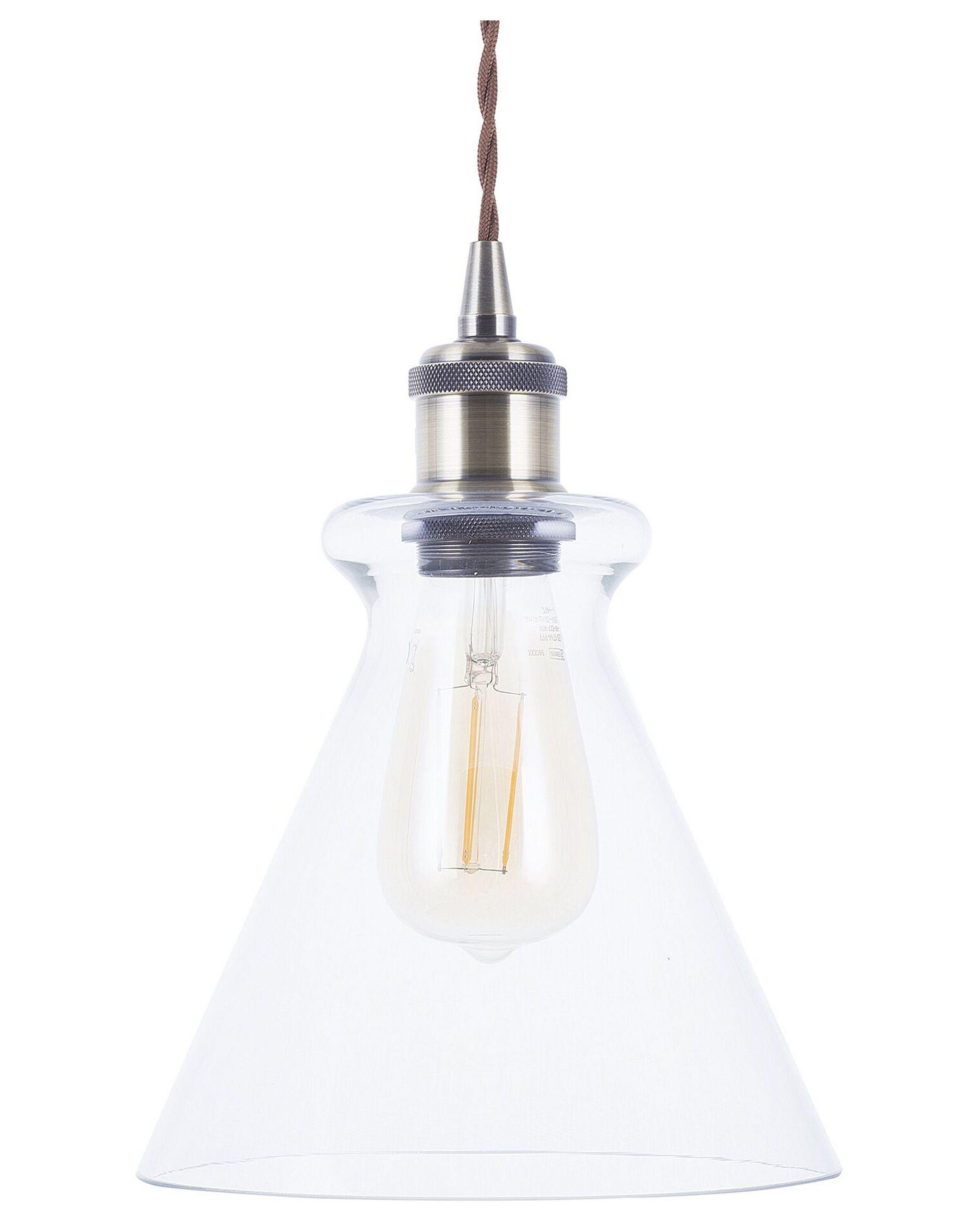 Beliani Lampe suspension en Verre Moderne BERGANTES  