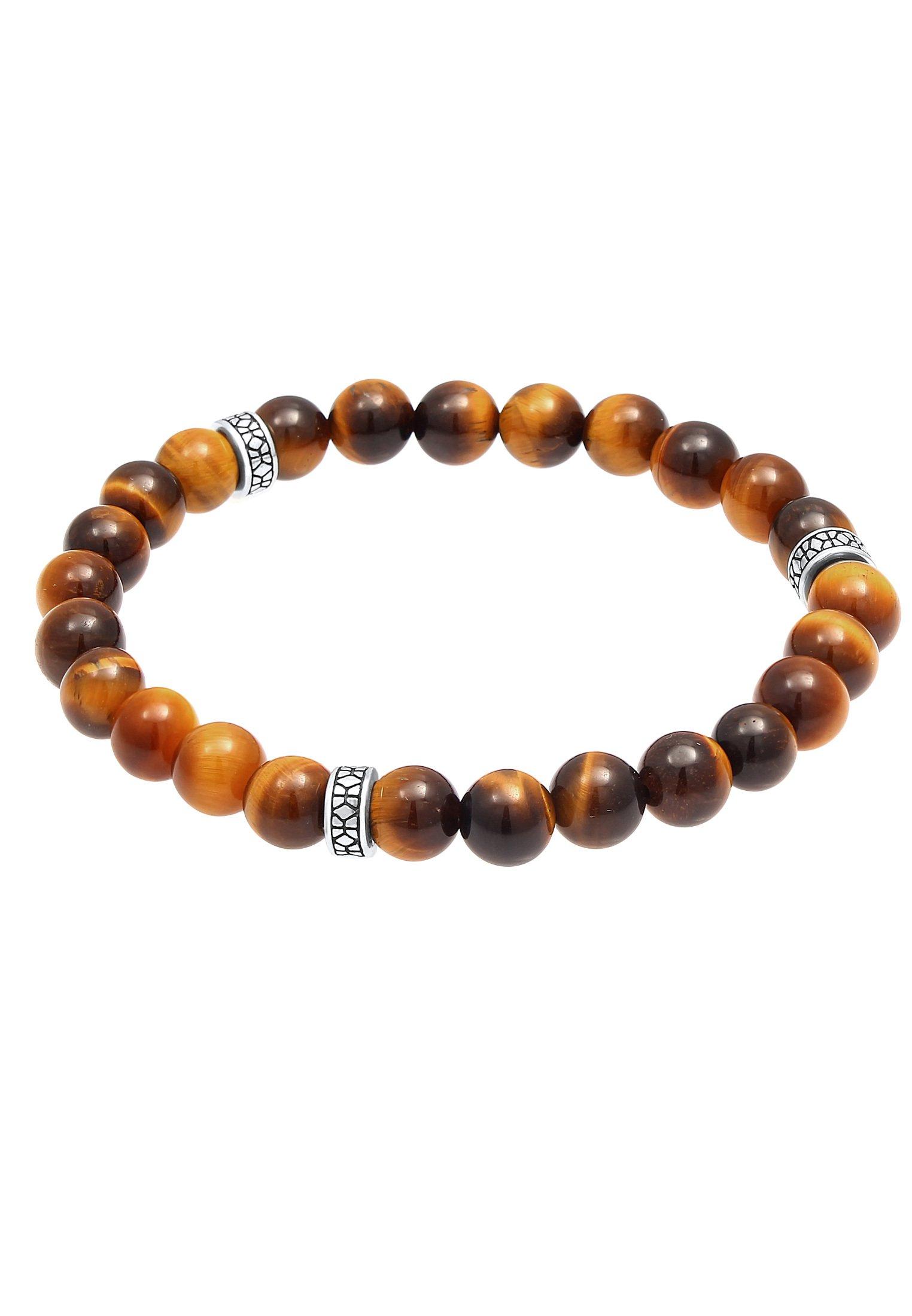 Kuzzoi  Bracelet Herren Tigerauge Braun Vintage 925 Silber 