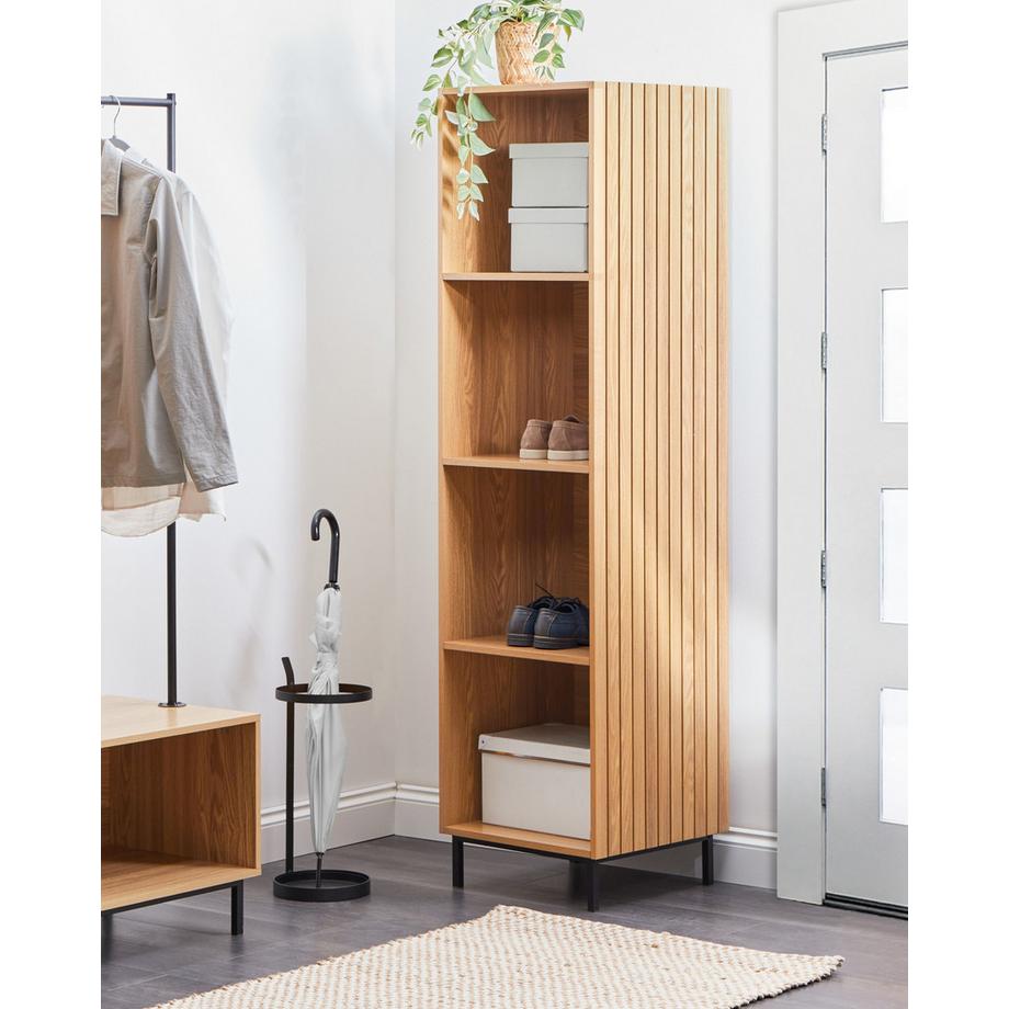 Beliani Regal mit 4 Ebenen aus MDF-Platte Landhausstil LEANDRO  