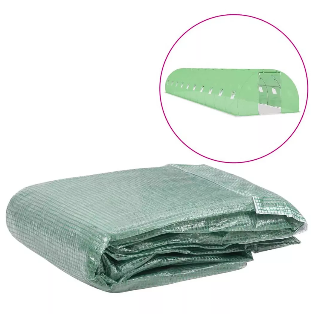VidaXL - Gewächshaus ersatzabdeckung, One Size, Grün