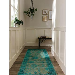 Benuta Tapis de couloir Frencie Turquoise  