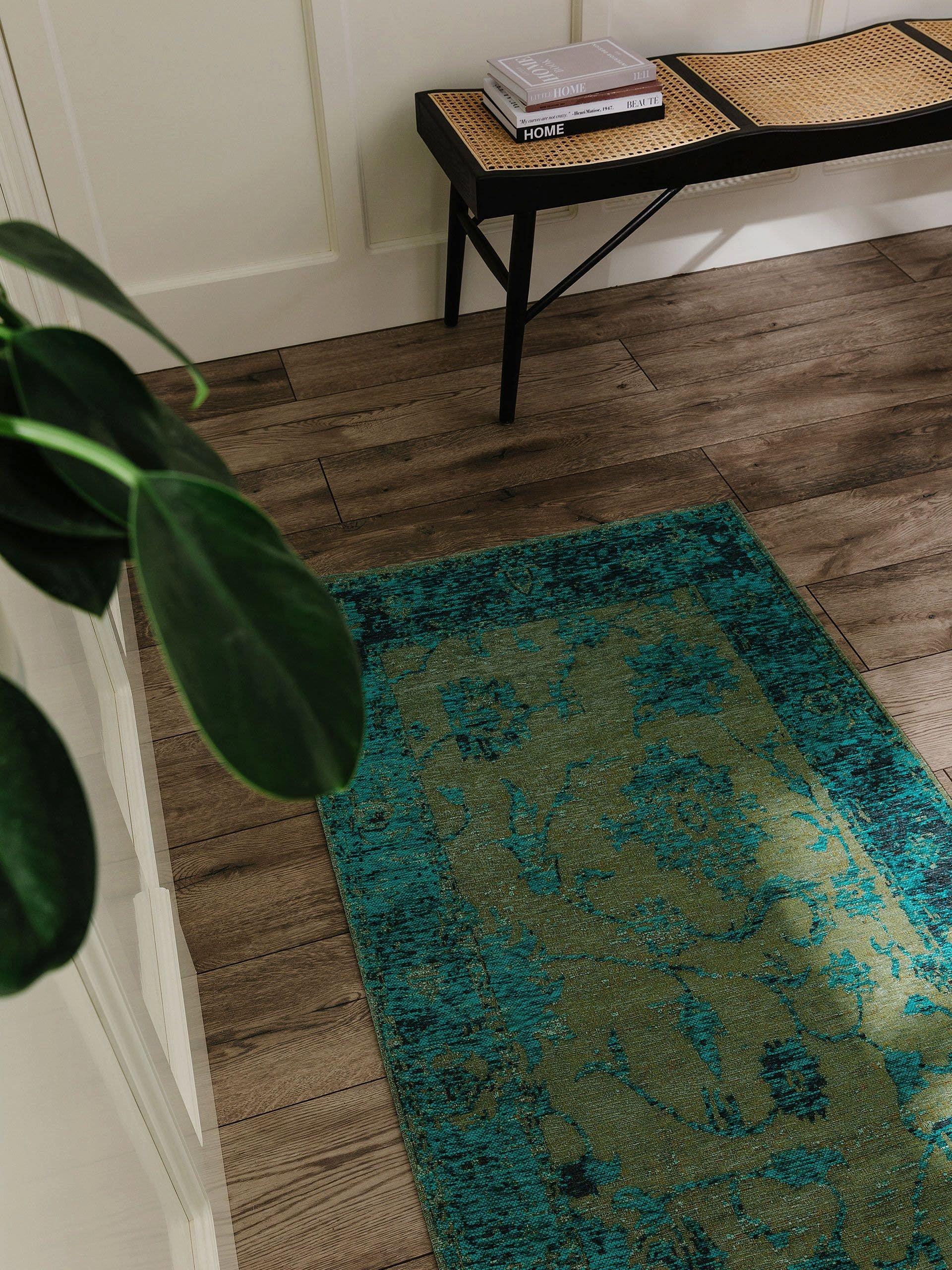 Benuta Tapis de couloir Frencie Turquoise  