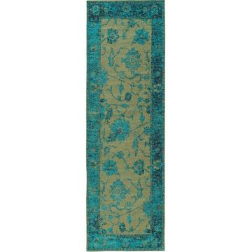 Tapis de couloir Frencie Turquoise