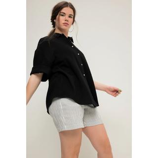 Studio Untold  Bluse, oversized, Musselin, Hemdkragen, Halbarm 