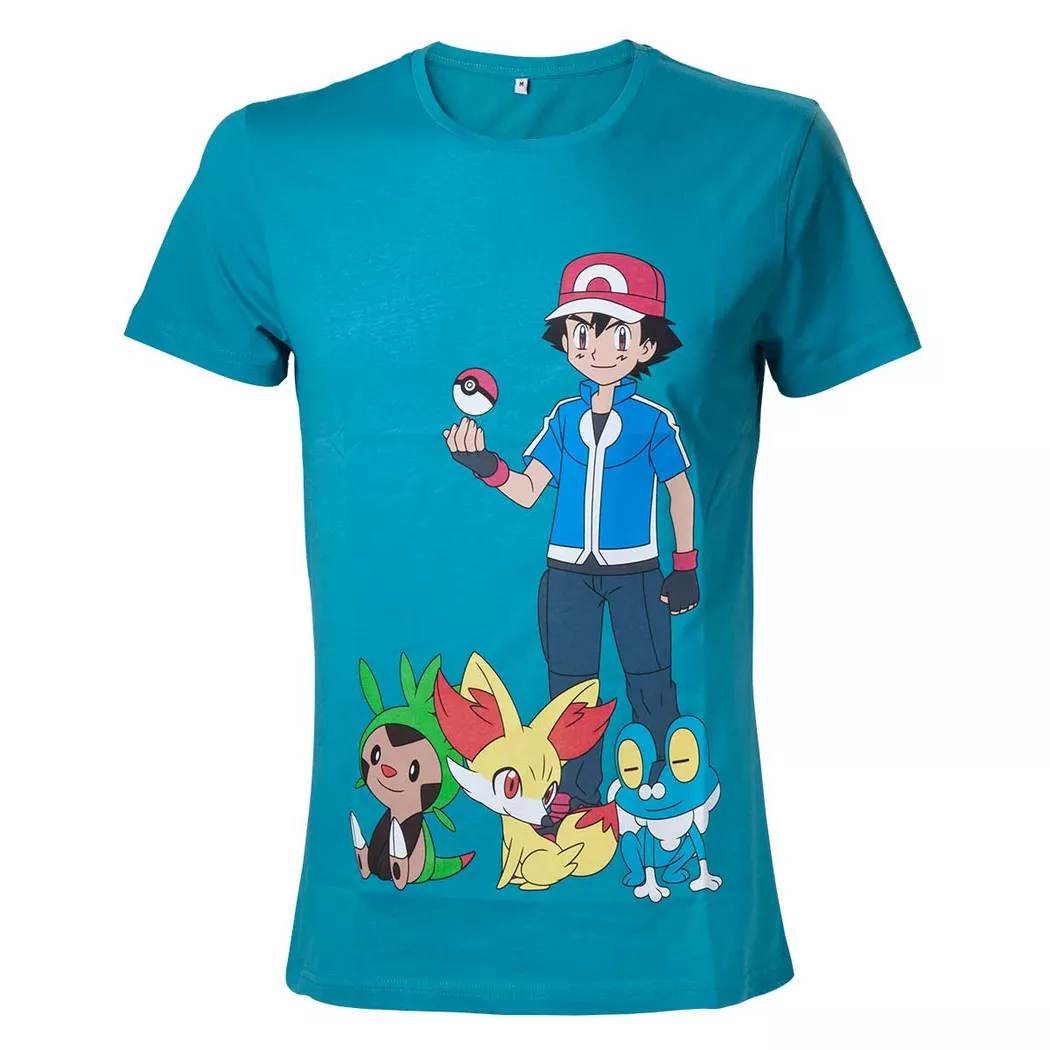 Bioworld - T-shirt - Pokemon - Starters L, für Herren, Grün, Größe L