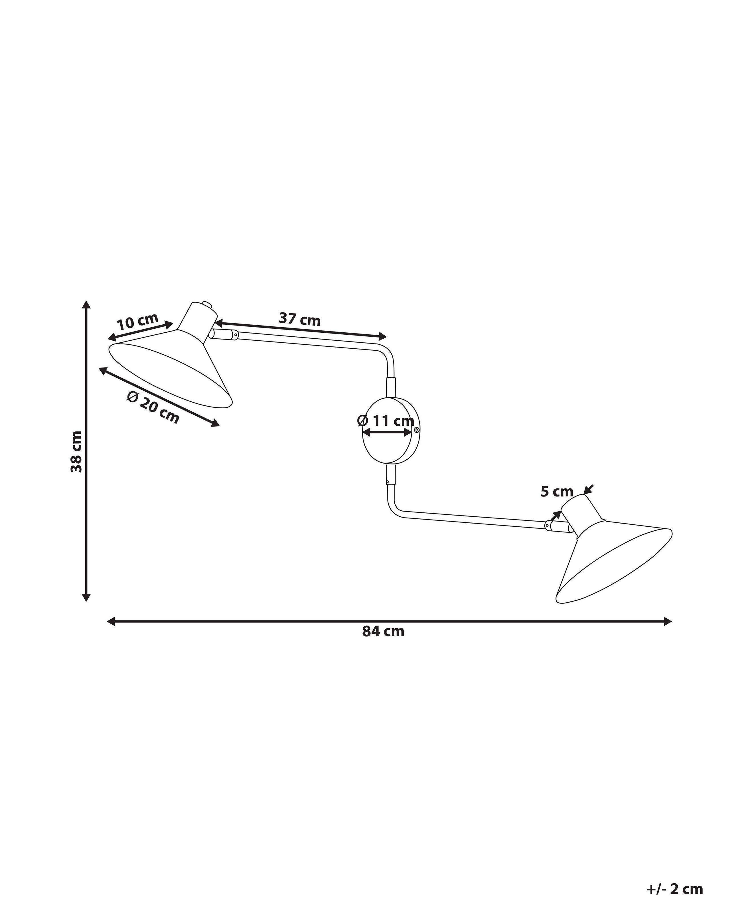 Beliani Lampe murale en Acier Moderne KADASSA  