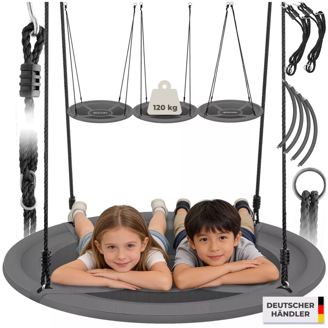 tectake Swing Swayer in Grey | Size: 100 cm