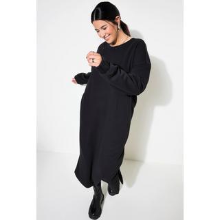 Studio Untold  Robe midi en molleton. Manches longues ballon. Coupe oversize 