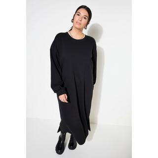 Studio Untold  Robe midi en molleton. Manches longues ballon. Coupe oversize 