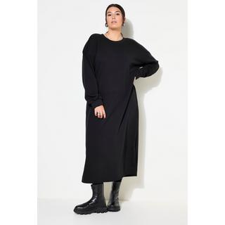 Studio Untold  Robe midi en molleton. Manches longues ballon. Coupe oversize 