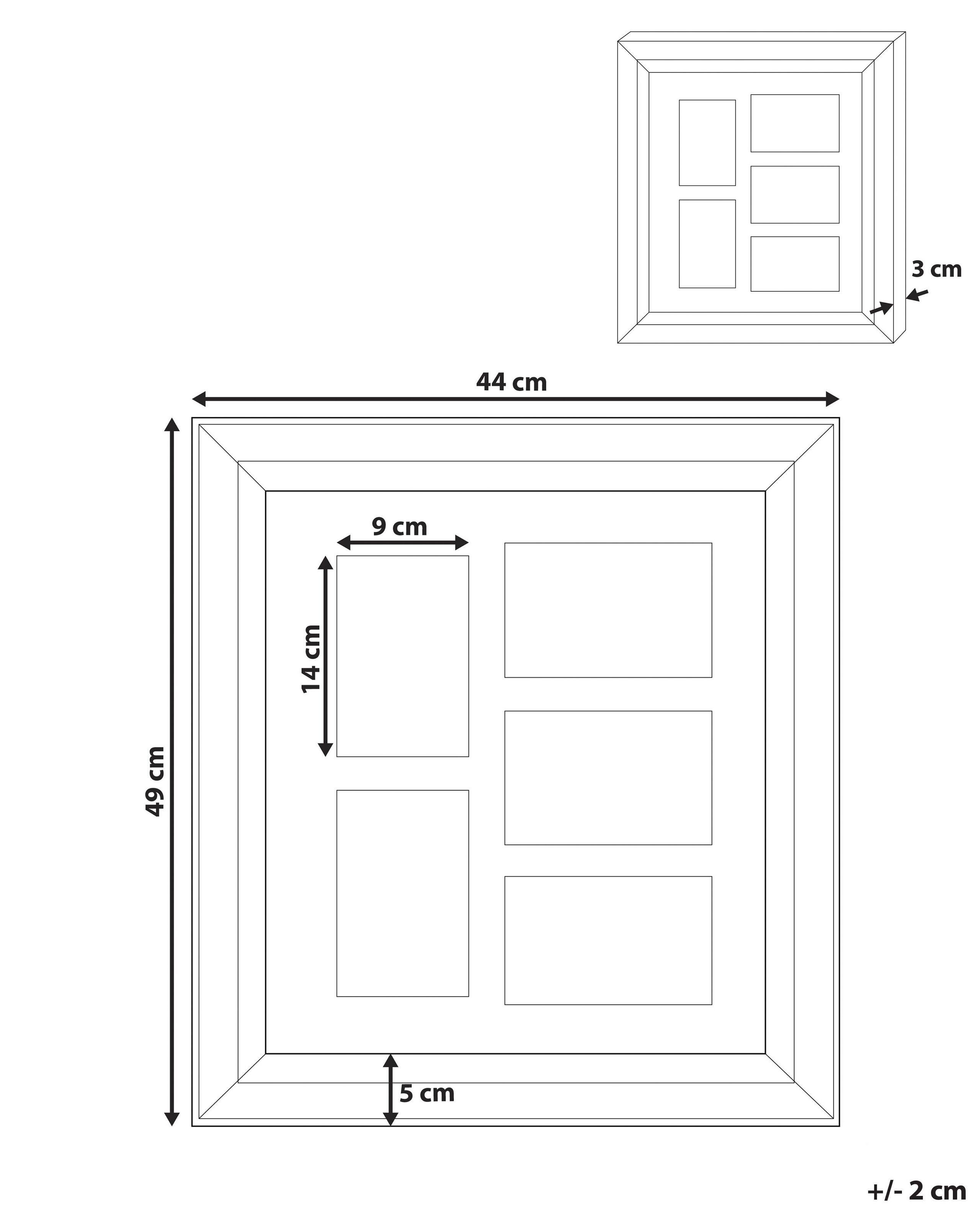 Beliani Cornice per 5 foto en Vetro Glamour DALABA  