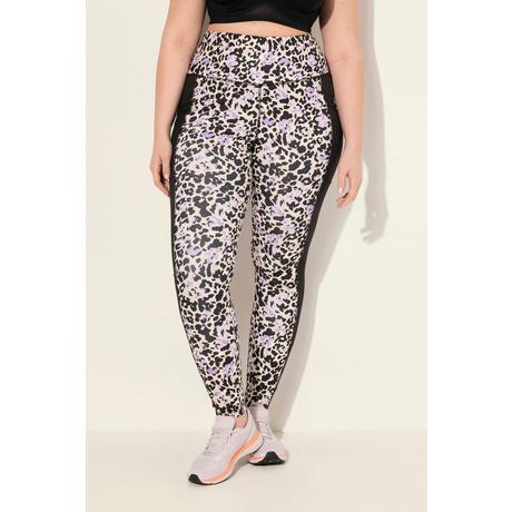 Ulla Popken Leggings Sportivi Riciclati Asciugatura Rapida Stampa Leopardata  