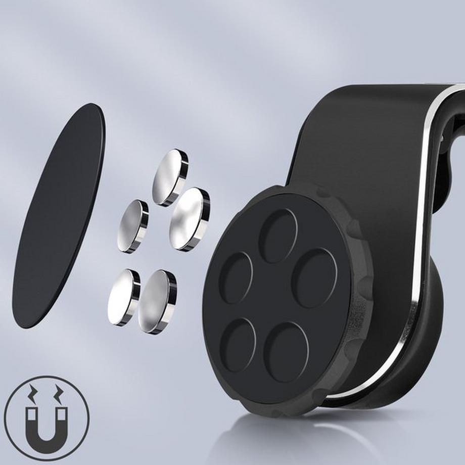 Avizar  Support Voiture Magnétique Compact Noir 