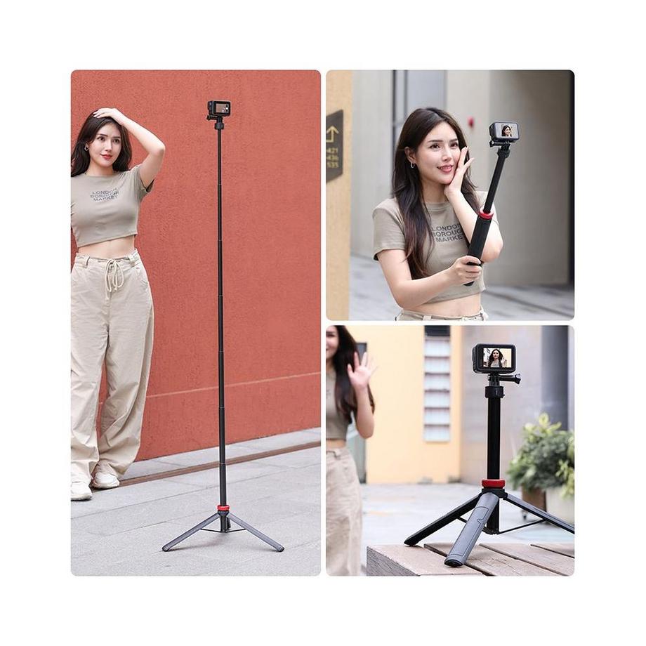 Ulanzi  Ulanzi Go-Quick II treppiede Action camera 3 gamba/gambe Nero, Rosso 