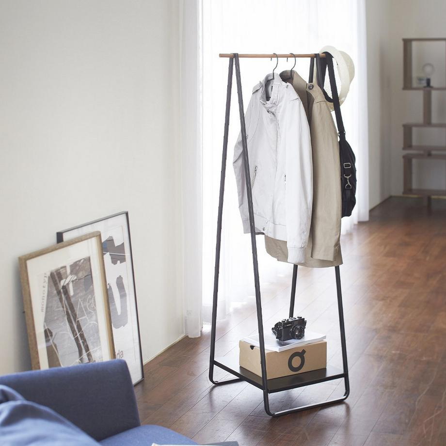 Yamazaki Portant en métal et bois - H140 cm  