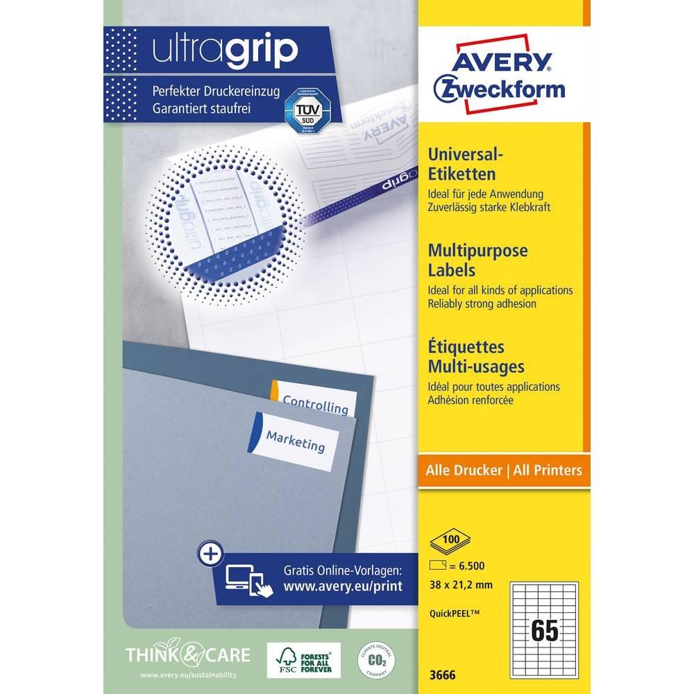 Avery-Zweckform AVERY ZWECKFORM Etiketten 38x21,2mm, 6500 Stk.  