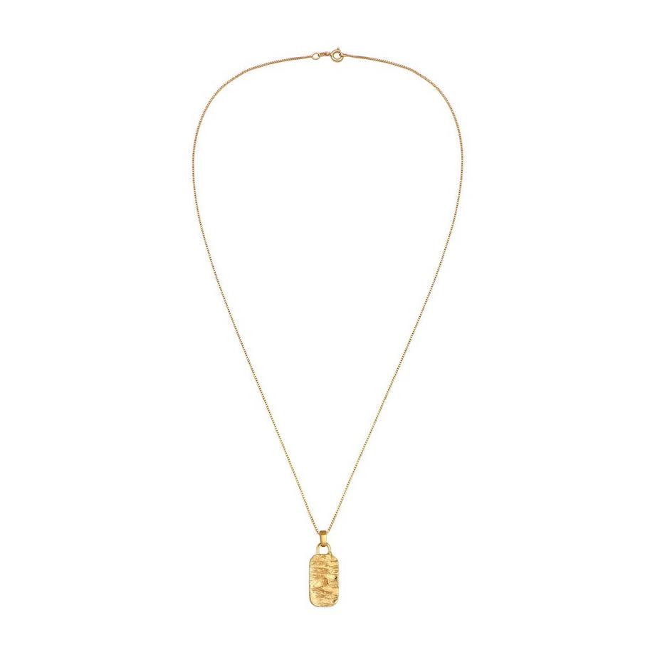 Kuzzoi  Collier Marke Military Platte Gehämmert 925 Silber 