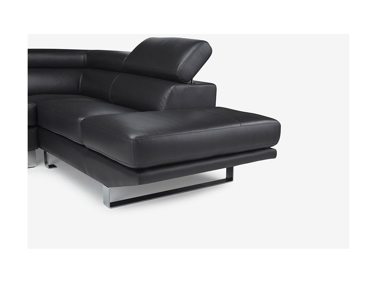 Vente-unique Ecksofa Leder Ecke Rechts MYSTIQUE  