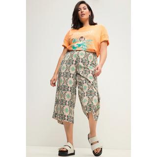 Studio Untold  Culottes con taglio della gamba ampio, stampa allover e cintura elastica 