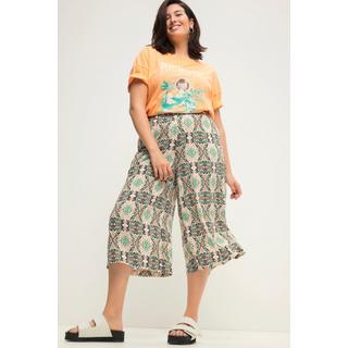 Studio Untold  Culottes con taglio della gamba ampio, stampa allover e cintura elastica 