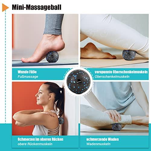 Alopini  Faszienrolle Set mit 3D-Texturmassage, Mini Faszienrolle, Faszienball und Duoball, Faszien Set zum 