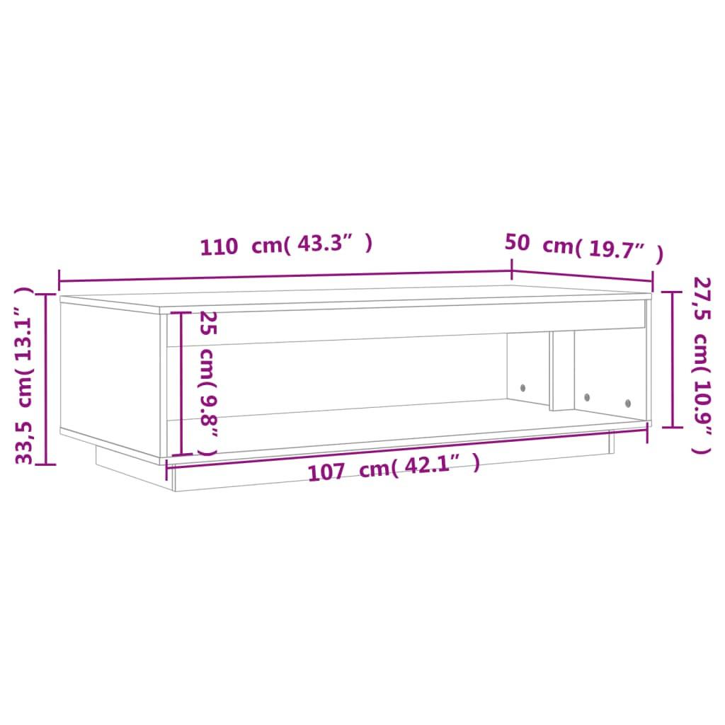 VidaXL Table basse bois de pin  