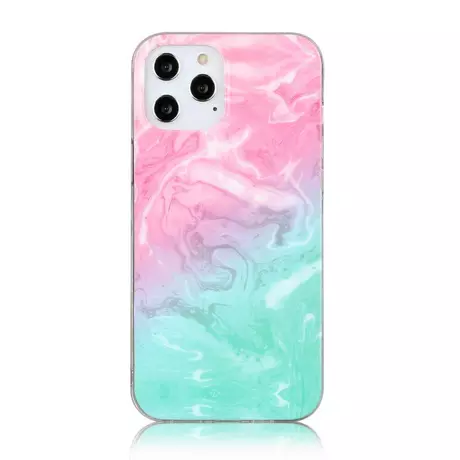 Cover-Discount  iPhone 12 / 12 Pro  - Coque en caoutchouc de silicone souple Marble  / Rose