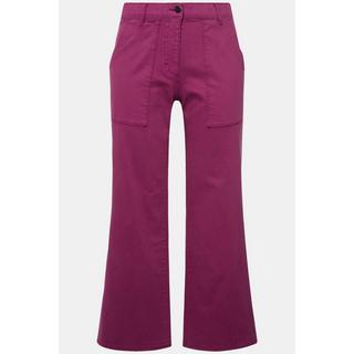 Ulla Popken  Jean coloré Mary en coton bio, jambe large 