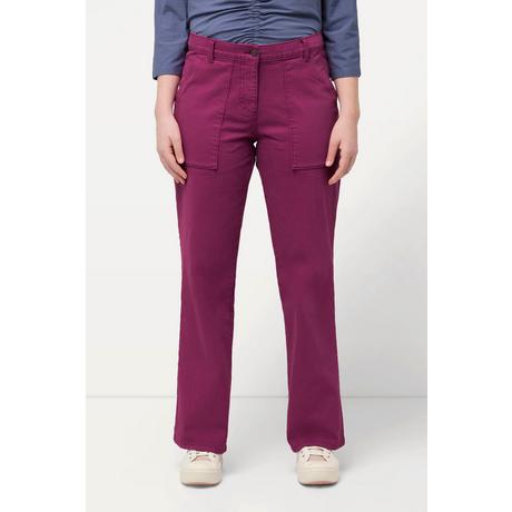 Ulla Popken  Color-Jeans Mary, weites Bein, Biobaumwolle 