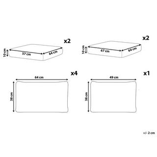 Beliani Set mit Kissenbezügen aus Polyester AVOLA  