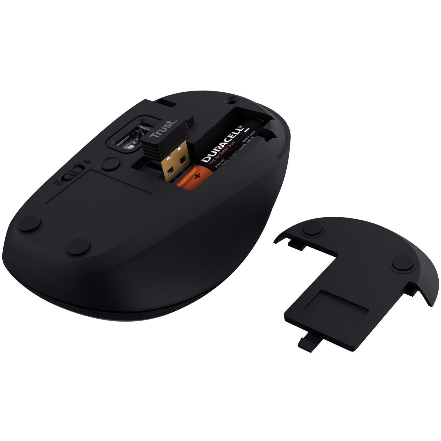Trust  Mouse wireless Yvi+ Bluetooth / 2,4 GHz Nero 