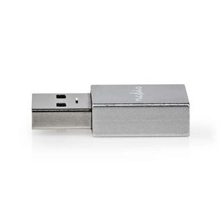 Nedis  USB-A Adapter | USB 3.2 Gen 1 | USB-A Stecker | USB-C™ Buchse | 5 Gbps | Rund | Vernickelt | Schwarz | Box 