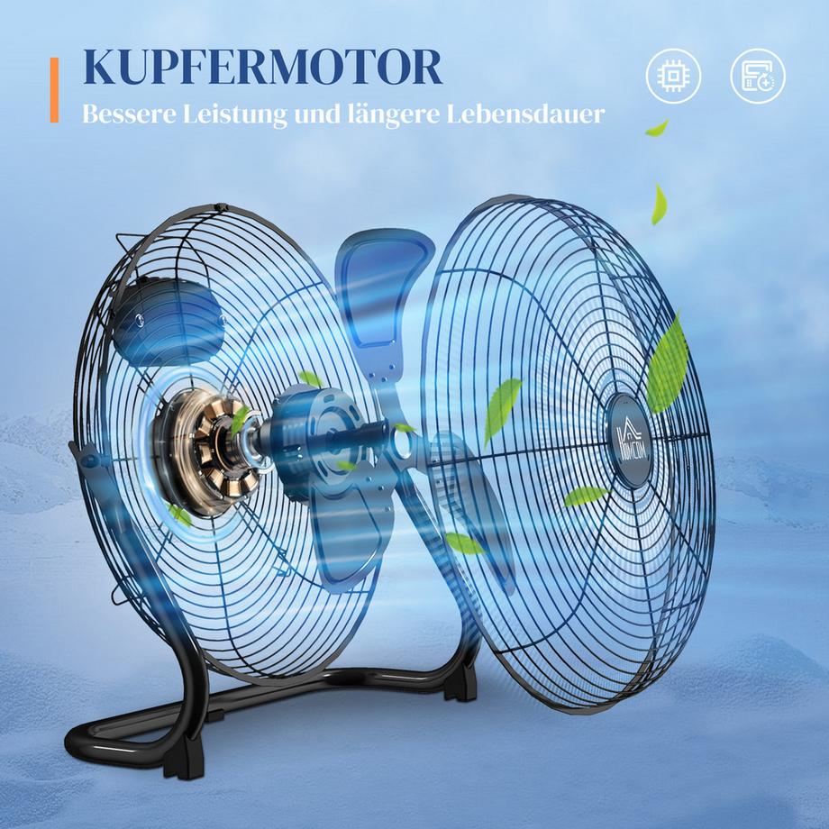HOMCOM Ventilateur de sol  