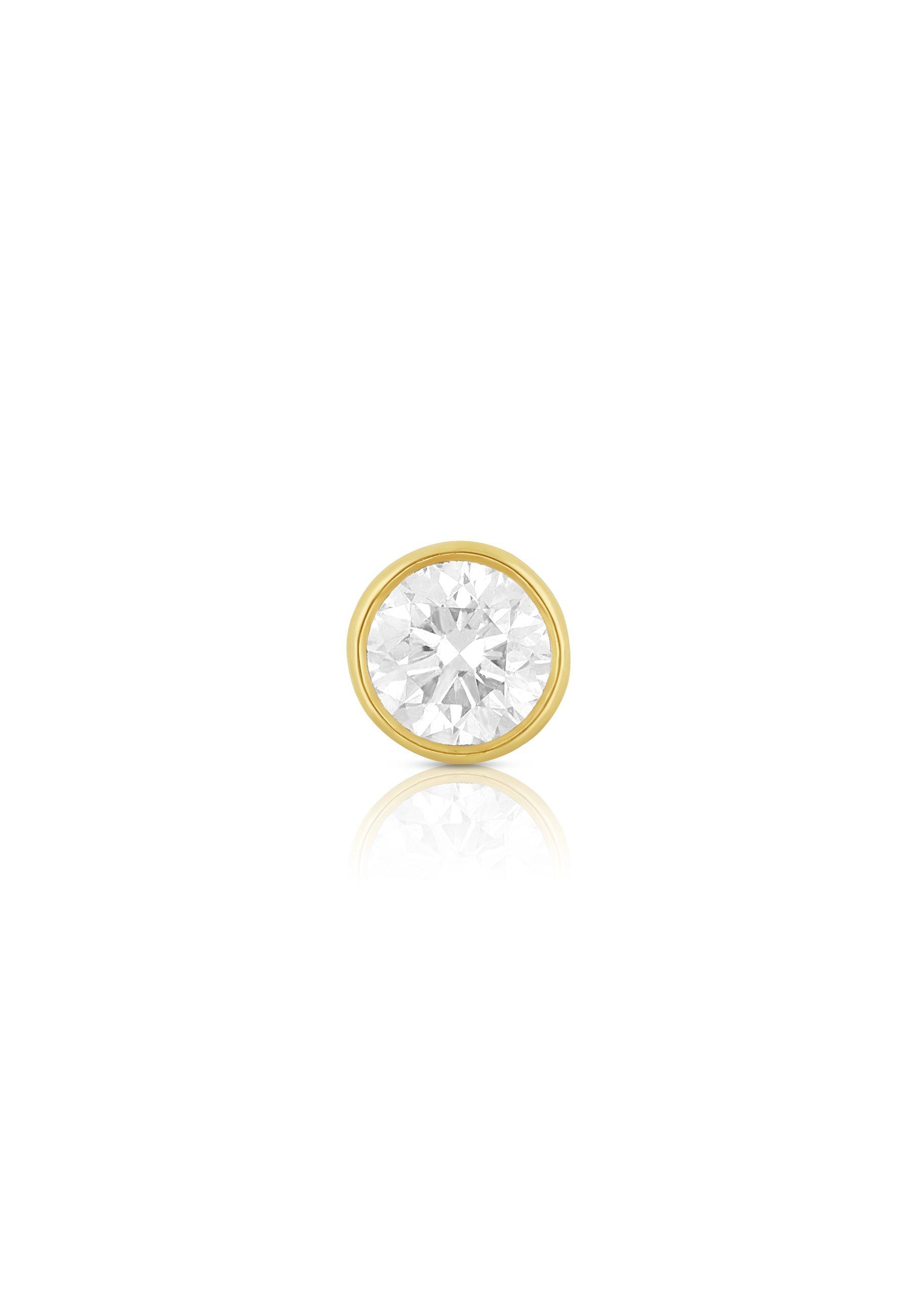 MUAU Schmuck  Solitär Anhänger Zargenfassung Gelbgold 750 Diamant 0.50ct. 7x7mm 